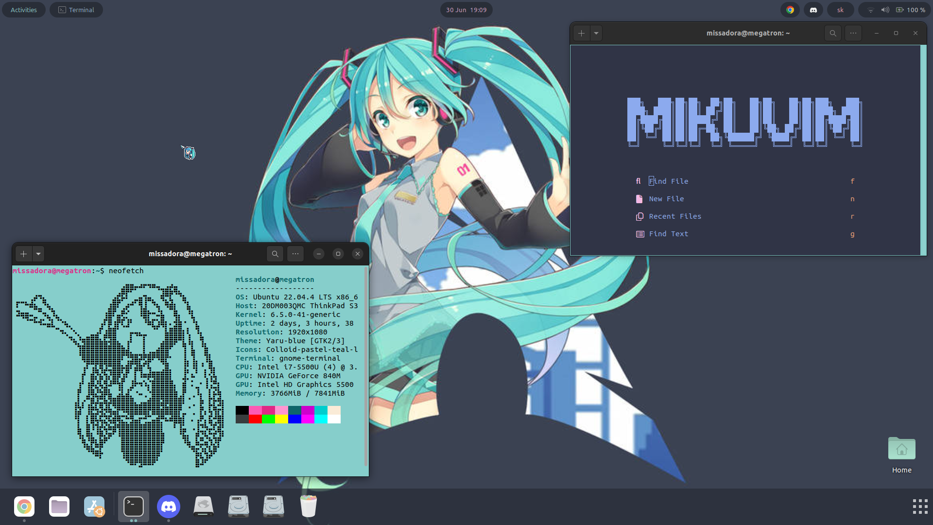 image of my desktop